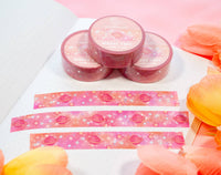 Unicorn Eclipse Pink Galaxy Silver Foil Washi Tape