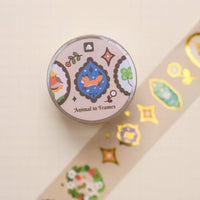 25mm Washi Tape (Foil) - Animal in Frames