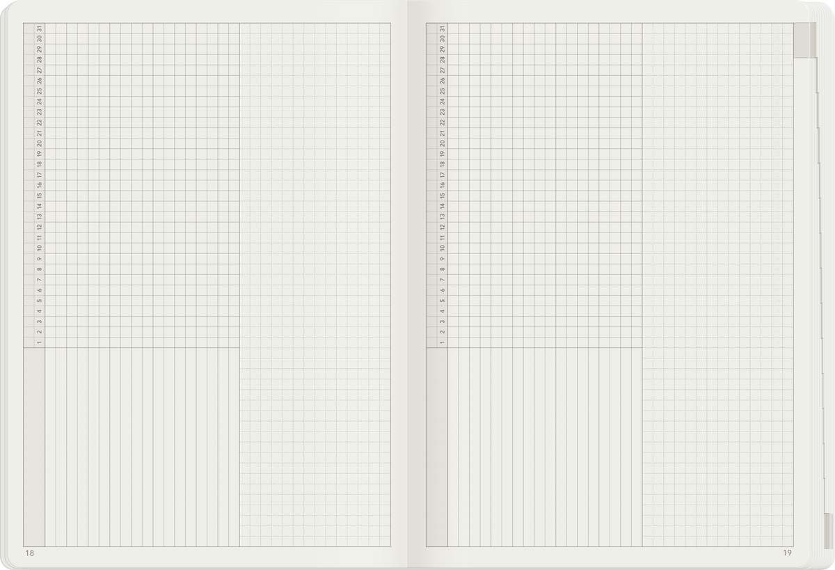 Wonderland222 A5 Core undated planner monthly routine and project tracker