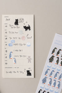 Winter Apple Penguin Sticker