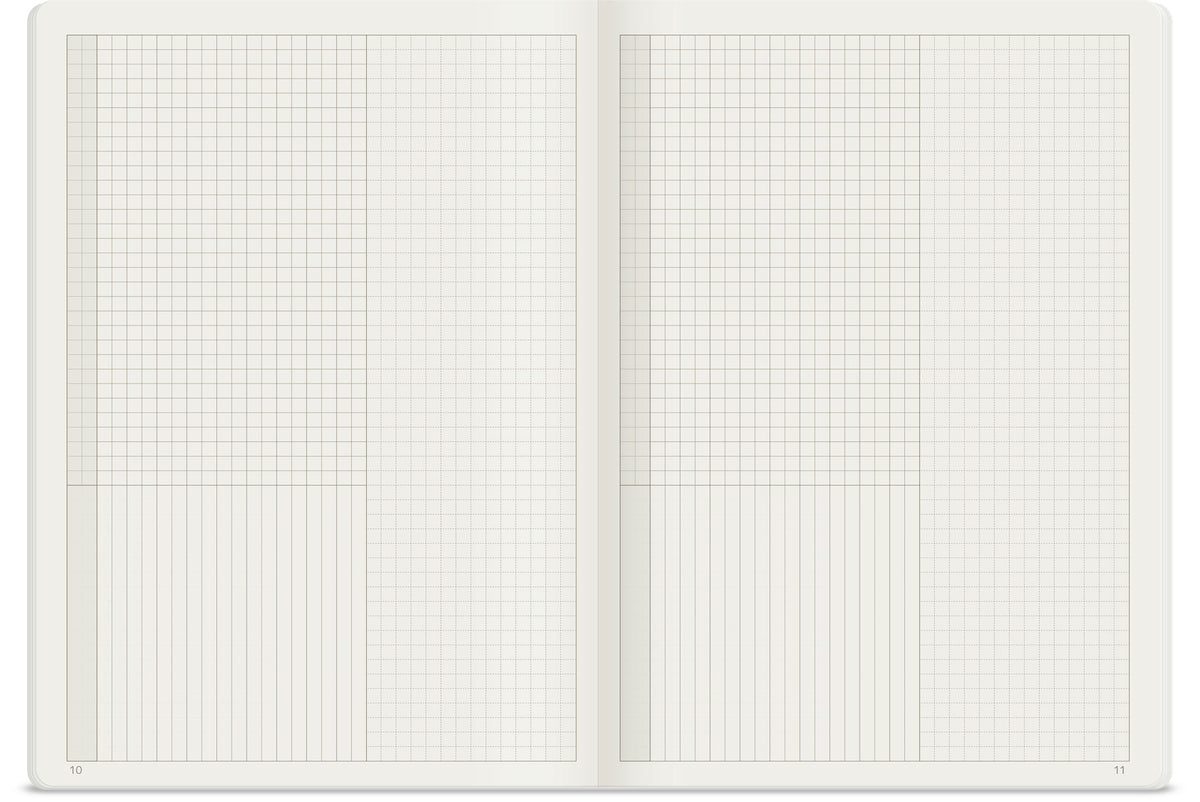 Wonderland222 A5 tracker insert spread with grid and column trackers