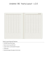 Wonderland222 B6 undated planner yearly pages