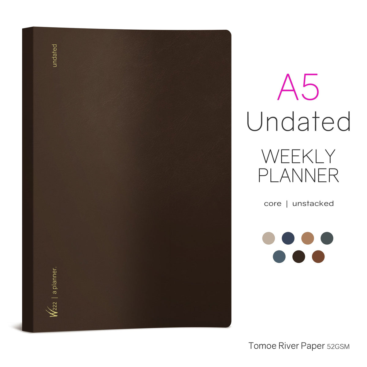 Wonderland222 A5 undated Core weekly planner v.3 with UnStacked weekends