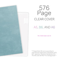 Wonderland222 clear vinyl covers for 576-page planners with sleeves, pocket and pen loop