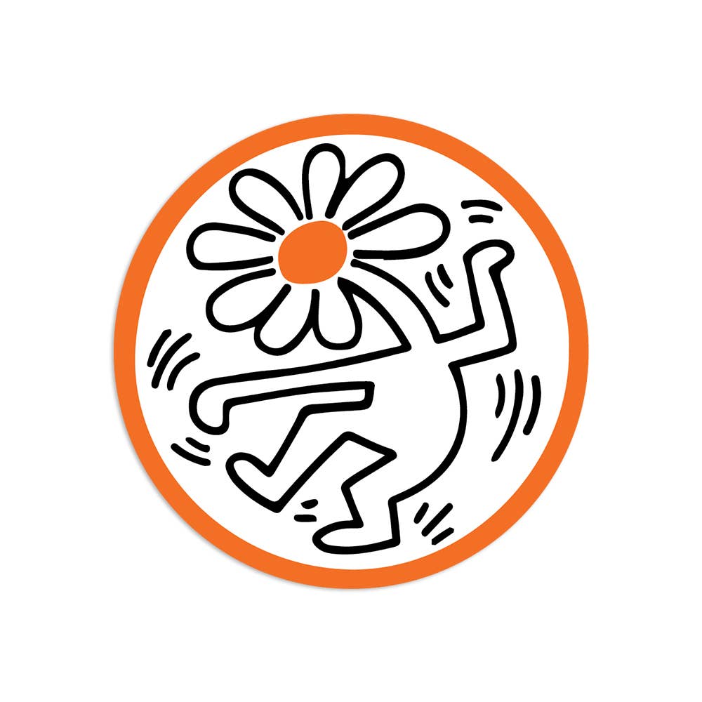 Flower by Keith Haring (Back to School) - Die-Cut Sticker