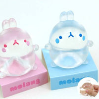 Molang Clear Mochi Squishy Figure Fidget- Stress Relief