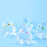 Molang Clear Mochi Squishy Figure Fidget- Stress Relief