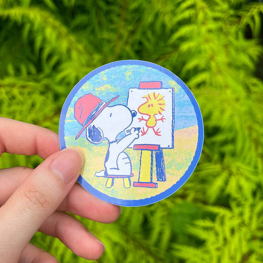 Painting Snoopy - Die-Cut Sticker (Art)