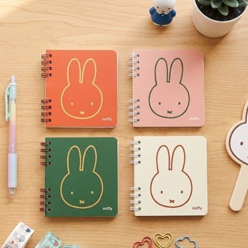 Miffy Double Twin-Ring Mini Notebook – 4 Colors