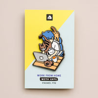 Thousand Skies Enamel Pin - Work From Home with Cats