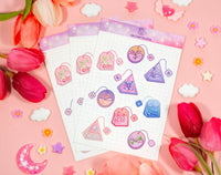 Unicorn Eclipse Tea Bag Sticker Sheet