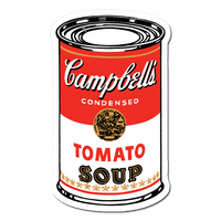 Large Campbell’s Soup Can by Andy Warhol - Die-Cut Sticker