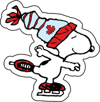 Team Canada Skater Snoopy - Die-Cut Sticker