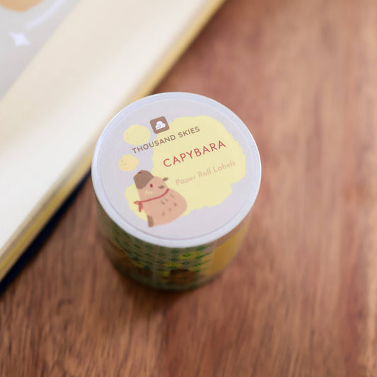 Paper Roll Labels (Kiss Cut) - Capybara