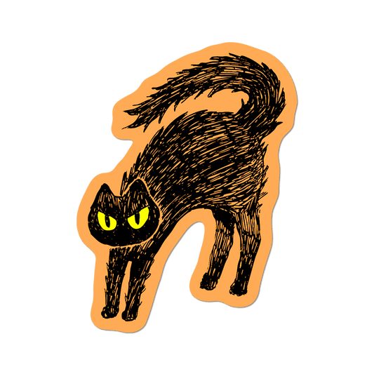Spooky Cat by Apply - Die-Cut Sticker (Witch)