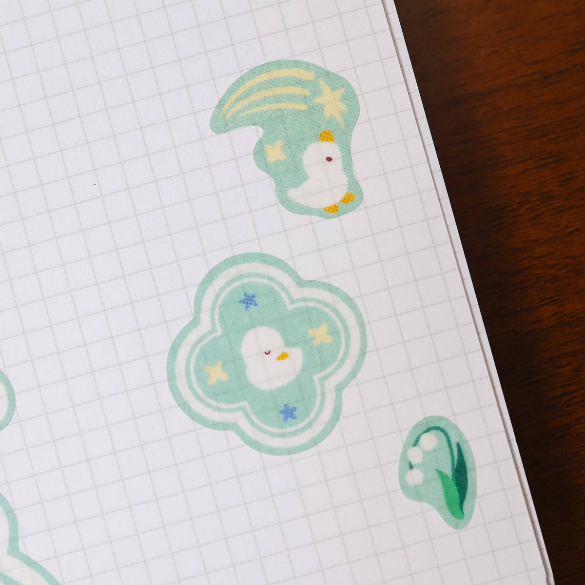 Sticker Sheet (Washi) - Flower Duck