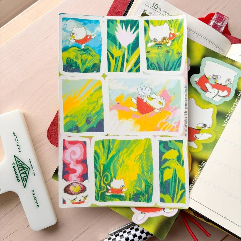 Toad the Kitty Boy Sticker Sheets