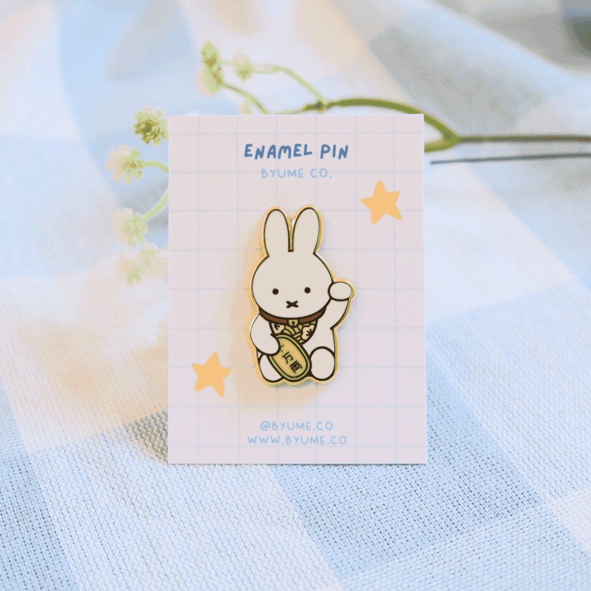 Lucky Bunny Hard Enamel Gold Plated Pin
