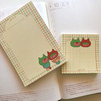 In Love | Kawaii Memo Pad: Checkered Stationery, Non-Sticky Notes