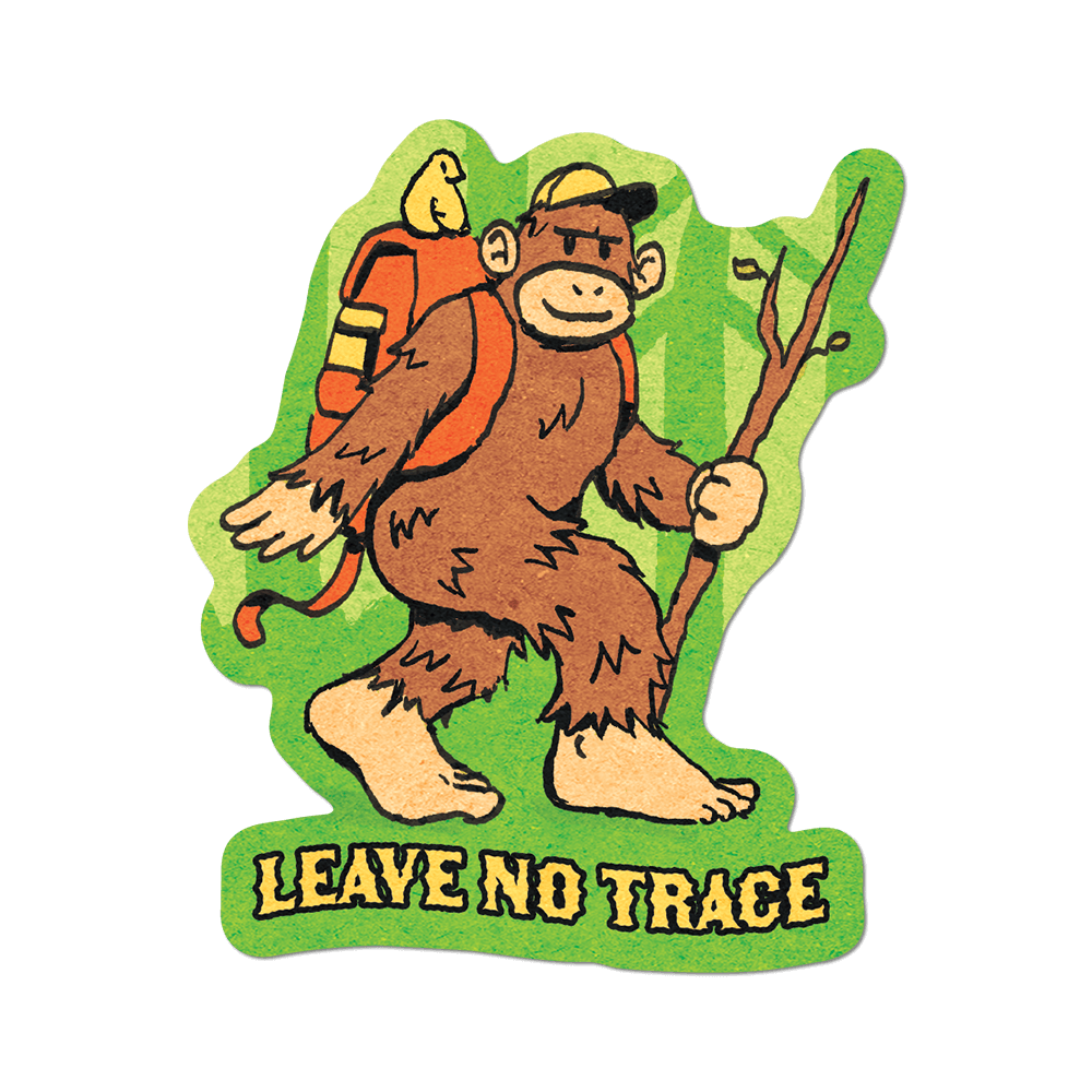 Bigfoot: Leave No Trace by Apply - Die-Cut Sticker (Camp)