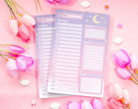 Starry Clouds Hourly Planner Pad