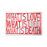 What is love What is life by Lily van der Stokker - Sticker