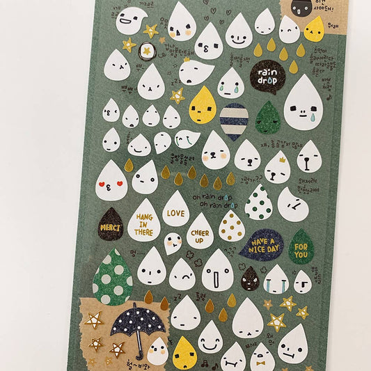 Suatelier Design "Rain Drop" Sticker Sheet