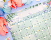 Unicorn Eclipse Botanical Bliss Monthly Planner Pad