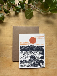 Bird Ridge Greeting Card by Adrift Prints