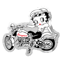 Motorcycle Betty Boop - Die-Cut Sticker (feminist, sexy)