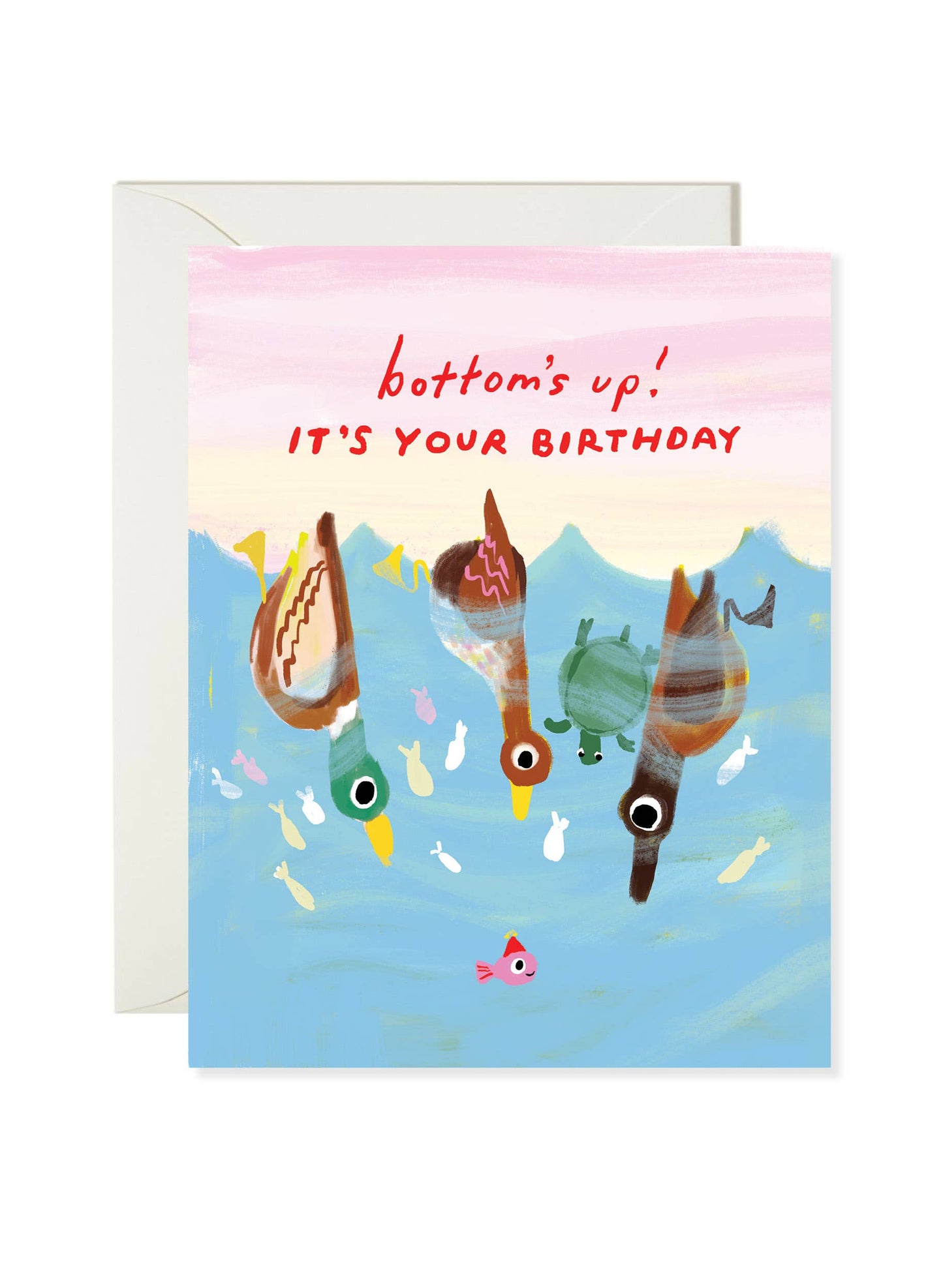 Bottoms Up Birthday – Funny Pun Birthday Card
