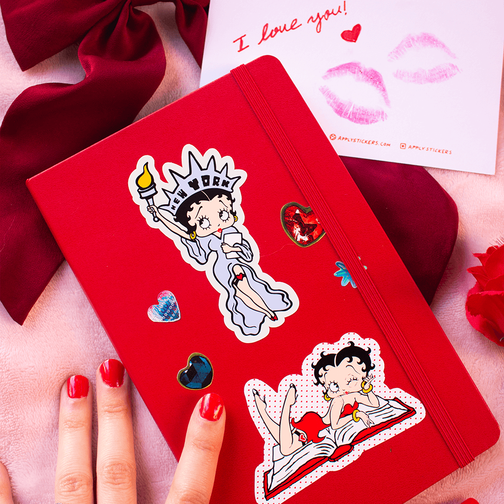 Betty Book - Die-Cut Sticker (Bookish, Valentines)