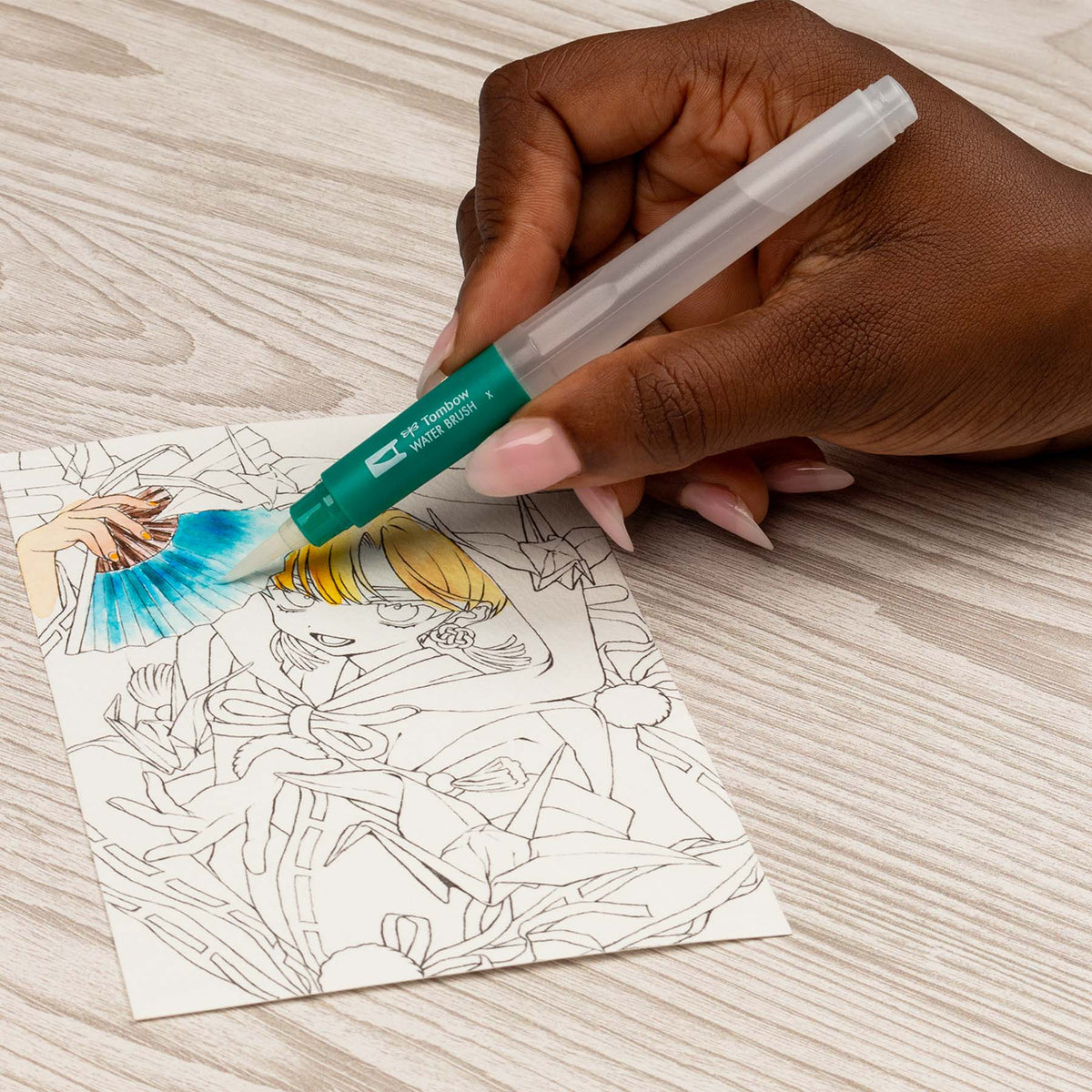 Dual Brush Pen Art Markers, Manga Illustration, Bird 6-Pack