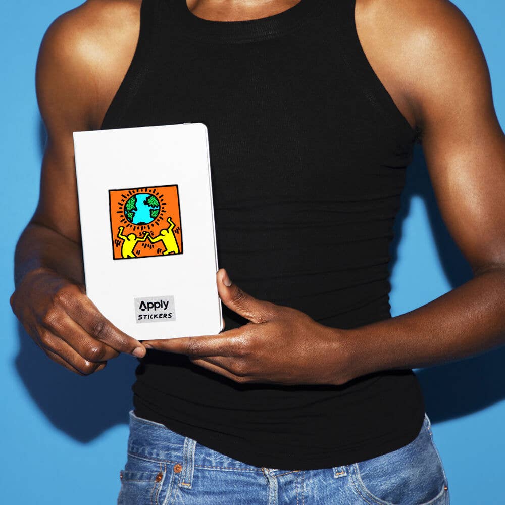 Earth by Keith Haring - Die-Cut Sticker