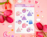 Unicorn Eclipse Tea Bag Sticker Sheet