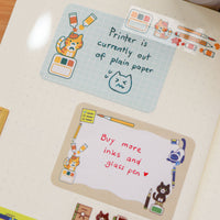 Paper Roll Labels  - Stationery Cats
