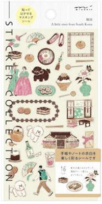 Midori Korean Motif Sticker Sheet