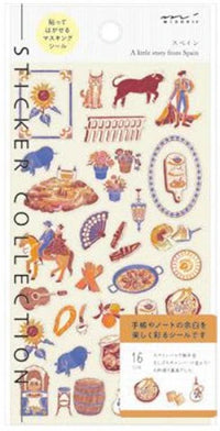 Midori Spanish Motif Sticker Sheet